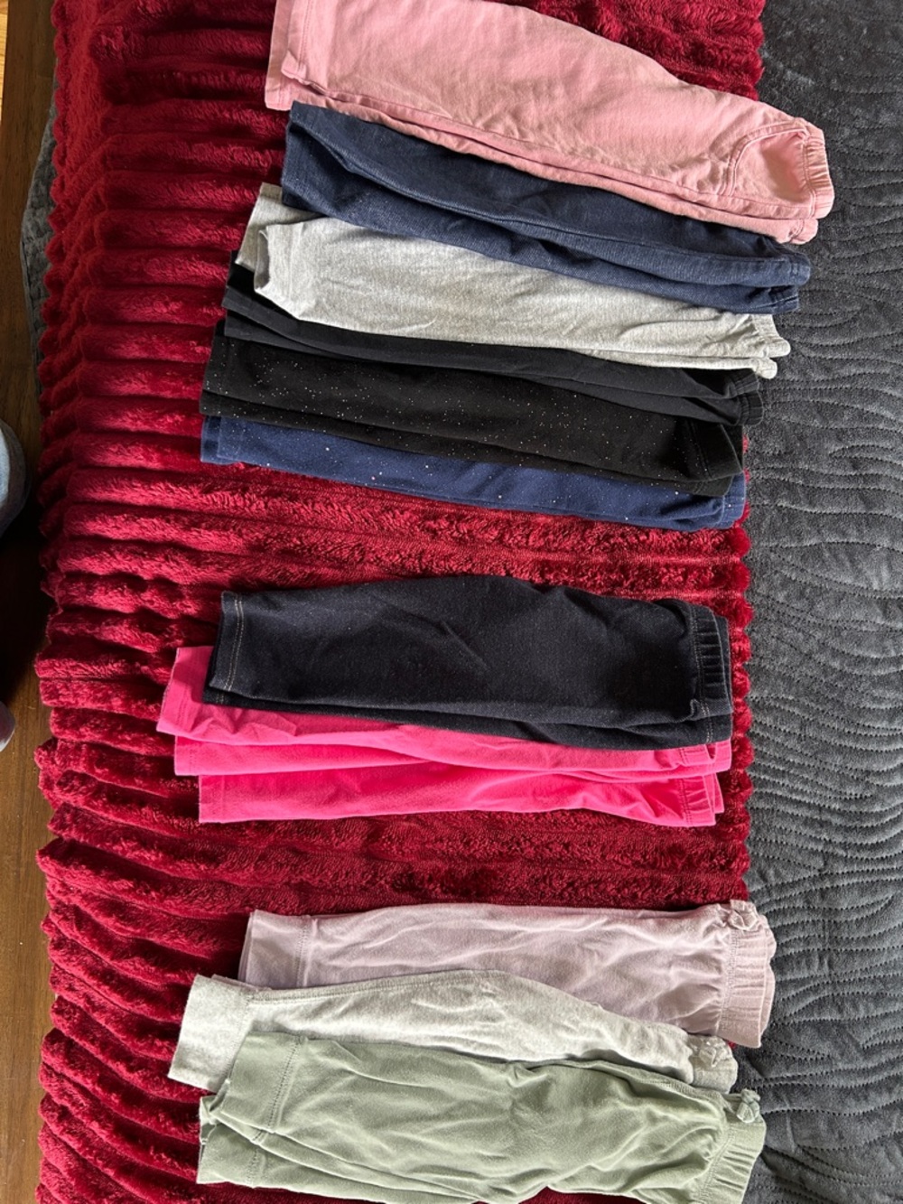 Carter's Girls Leggings Bundle in Pink, Black, Navy, Gray, Light Pink, Green